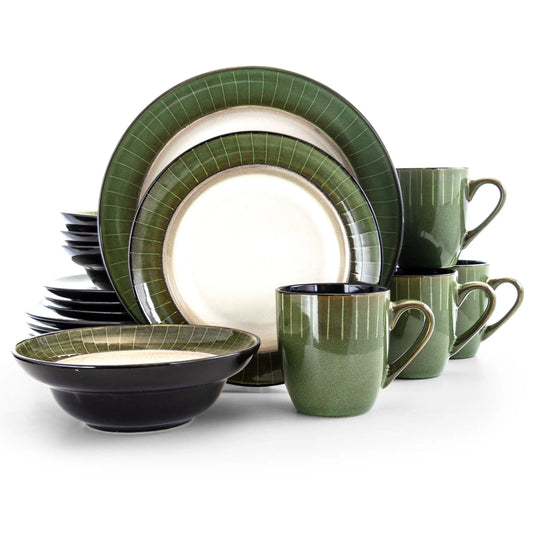Grand Jade 16 Piece Stoneware Dinnerware Set