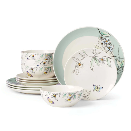 365 12-Piece Botanica Dinnerware Set (Service for 4)
