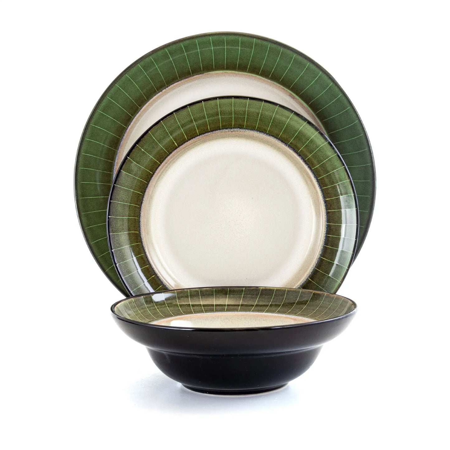 Grand Jade 16 Piece Stoneware Dinnerware Set