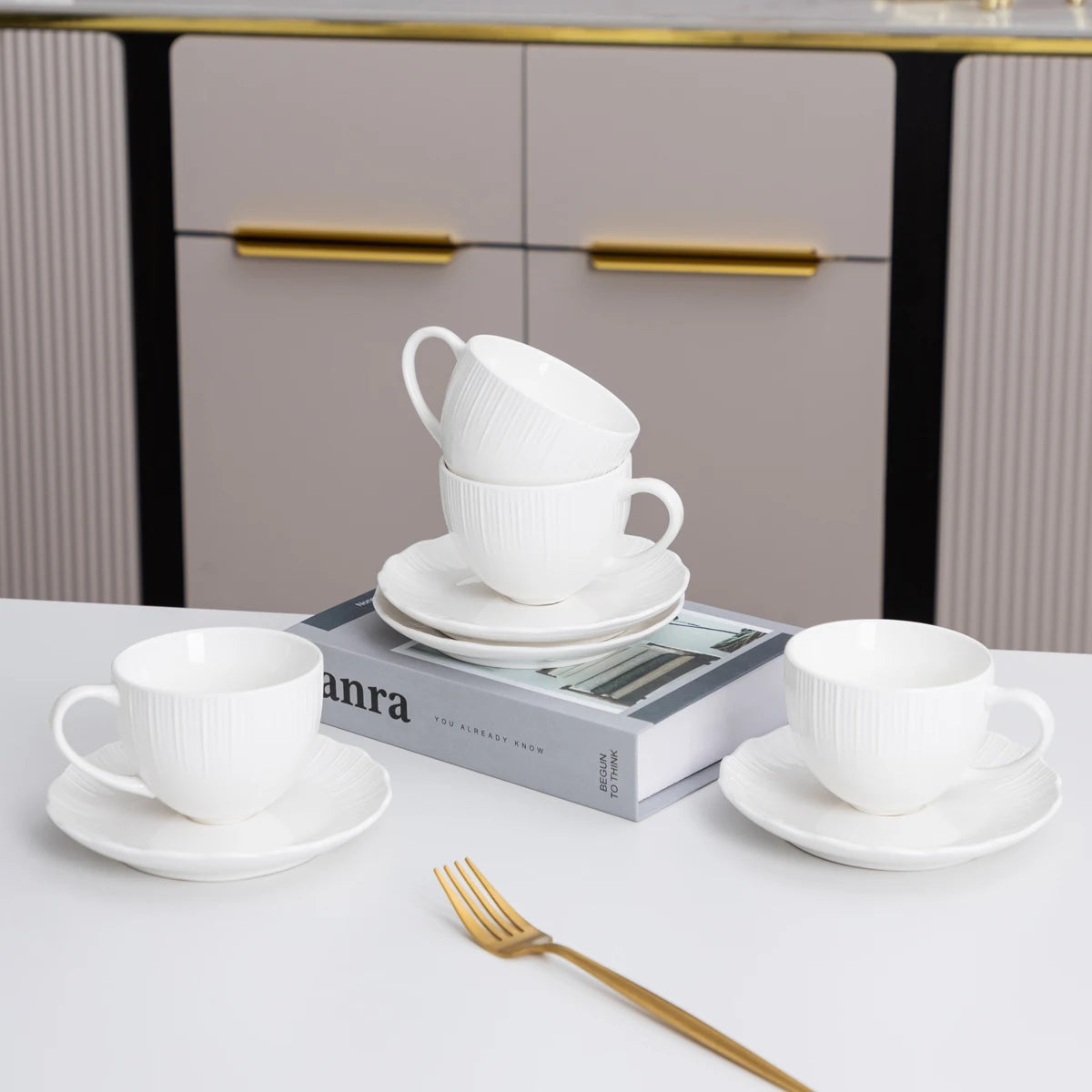 12/20-Piece Porcelain Dinner Set Elegant White Ceramic Bowl and Plate Set for Household Kitchen Premium Tableware Suit
